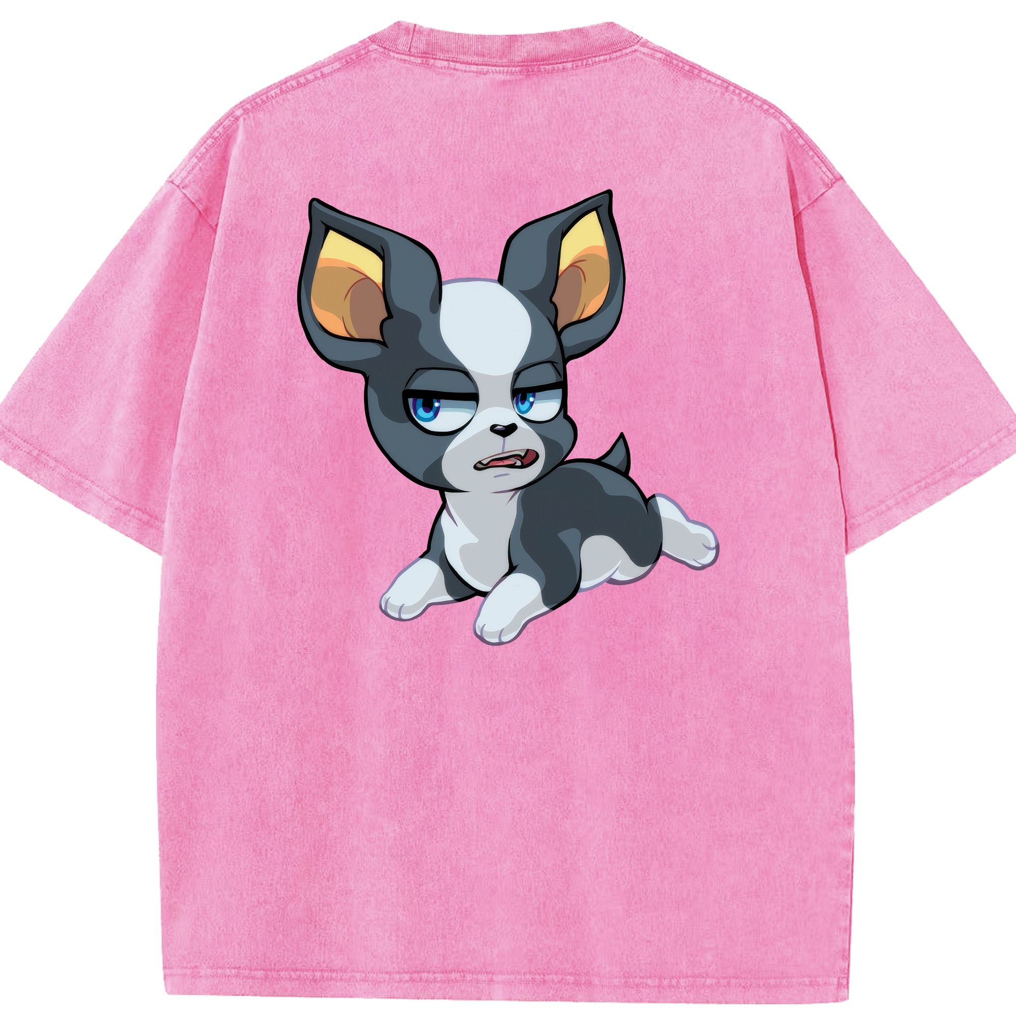 （画像用） ジョジョの奇妙な冒険 イギー JoJo's Bizarre Adventure Iggy 綿100% ヴィンテージ風 半袖Tシャツ（背面プリント）